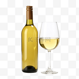 白葡萄酒素材图片_玻璃和瓶子白葡萄酒