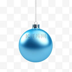 蓝色悬挂圣诞球