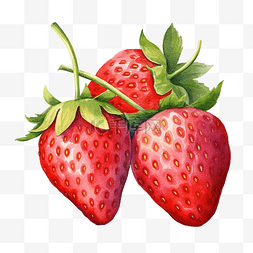 水彩草莓剪贴画