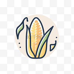 空旷田野中的玉米插图 向量
