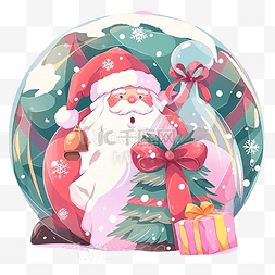山东大姜图片_圣诞老人带着水晶雪球大礼品袋