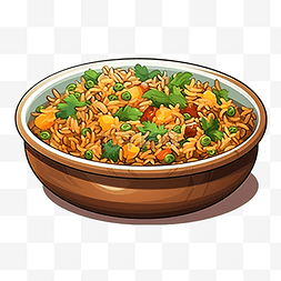 Biryani 印度菜香料肉或蔬菜和米饭