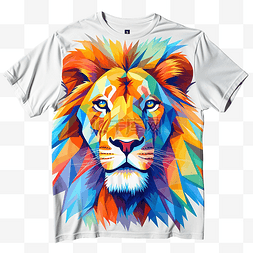 力量的象征图片_清新活力的狮子T恤