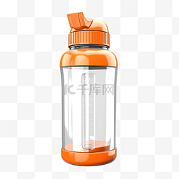 健身饮料瓶的 3d 插图
