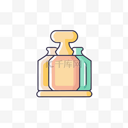 瓶香水图标 向量