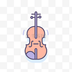 彩色小提琴图标矢量插图 иотов