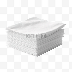 布摆台餐巾图片_两片折叠的白色薄纸或餐巾纸堆叠