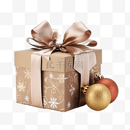 邮递箱图片_用圣诞装饰品装饰的木桌上的纸板