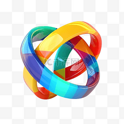 3d 形状彩虹几何图 3d 渲染