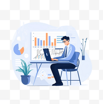 数据分析卡通图图片-数据分析卡通图素材-数据分析卡通图模板图片下载-千库网