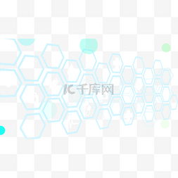 花的形状线条图片_医学背景与六角形形状边框横图形