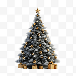 星耀20载遇见美好图片_3d 渲染圣诞树，圣诞树上有一颗闪