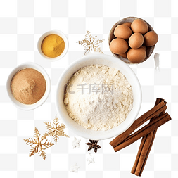 糕点原料传统糕点图片_圣诞假期传统姜饼饼干准备的烘焙