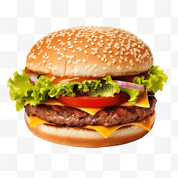 芝士牛肉卷图片_孤立的美味汉堡
