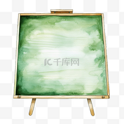 教育黑板手绘图片_水彩绿色学校董事会