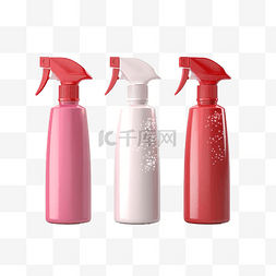 防腐木木材图片_3d 渲染喷雾瓶 3d 渲染红色和粉色