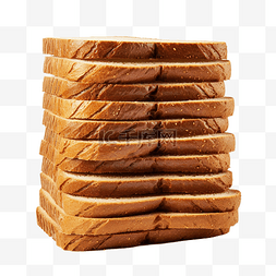 成排的面包堆 成排的切片 png 文件