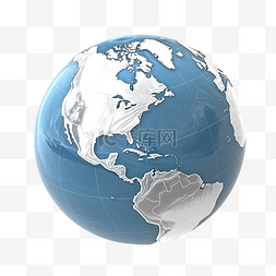 世界地图剪影图片_3d 行星地球渲染对象图