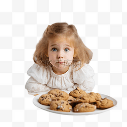 看的孩子图片_女儿为圣诞节烤饼干
