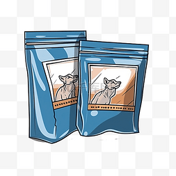 宠物食品袋插画