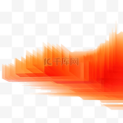 空心立方图片_立方线条中的 3d 渐变橙色画笔描