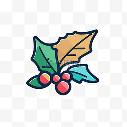 一个例子图片_冬青叶和浆果插图的一个例子 向