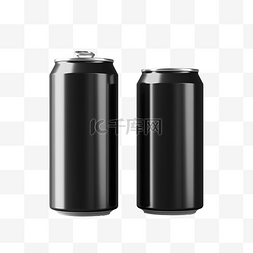 可乐铝罐图片_现实罐黑色用于模拟苏打水可以模