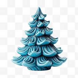蓝色粘土圣诞树