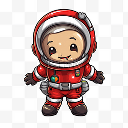 宇航员贺卡图片_圣诞节宇航员剪贴画