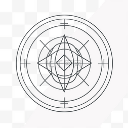 圆形简单几何图片_几何圆形指南针画线画线设计 向