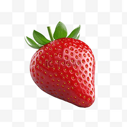 3d 渲染草莓前视图