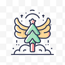 天使圣诞节符号图像 向量