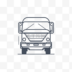 卡车线图标图标矢量设计插图