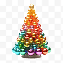 色彩缤纷的圣诞树上散景圣诞假期