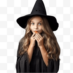 窃窃私语图片_穿着女巫服装参加万圣节派对的女