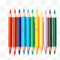 孤立的彩色铅笔