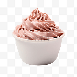巧克力味糖果图片_巧克力冰淇淋杯顶部融化了粉色巧