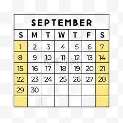 新年格子图片_2024年9月月历格子日历 向量