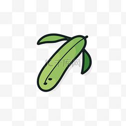 绿豆背景图片_白色背景上黄瓜贴纸的彩色打印 