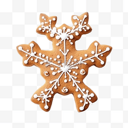 鹿和雪花形状的圣诞饼干
