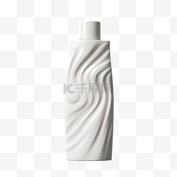 瓶身包装标签图片_哑光洗发水瓶 3d 渲染