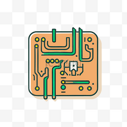 电路板icon图片_平面技术图标符号电路板硬件设计