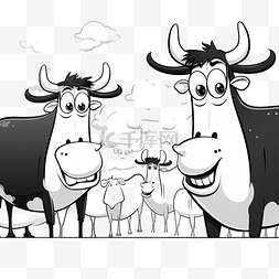 漫画牛图片_黑白卡通模因模板与漫画牛