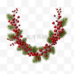 红丝带树枝图片_圣诞节和花环以及现实红丝带圣诞