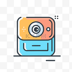相机icon设计图片_用于商业设计的宝丽来相机图标矢