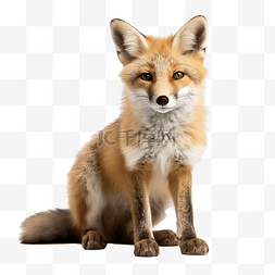 毛茸茸的狐狸图片_棕色狐狸 PNG