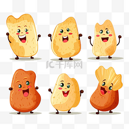 廣告图片_有趣的薯片插画