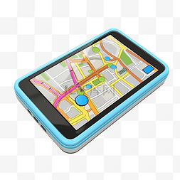 地圖標記图片_GPS 的 3D 插图，具有适合 Web apk 或