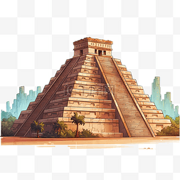 人金字塔图片_阿兹特克金字塔著名地标
