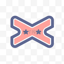 彩色的旗帜图片_中间有星星的十字 向量